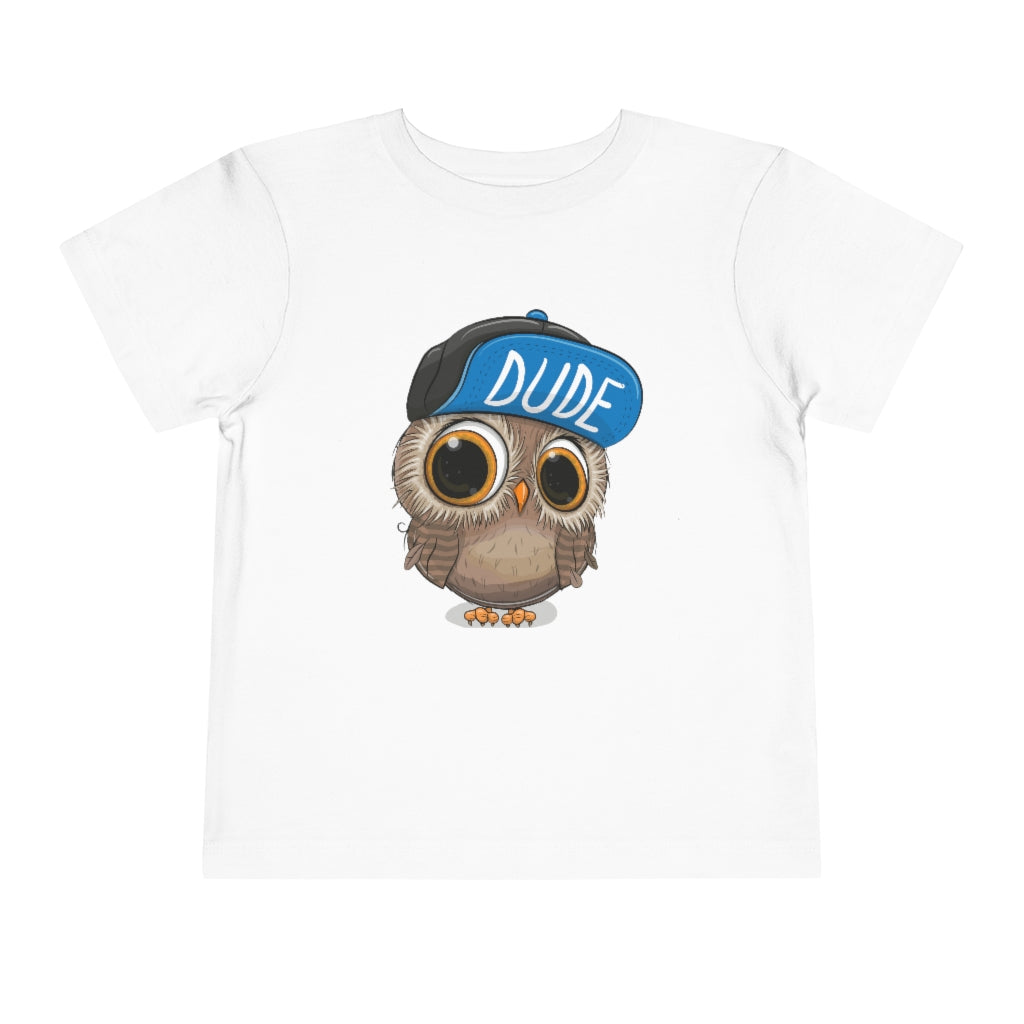 Kids Short Sleeve Tee "Cute Cartoon Owl in a cap "