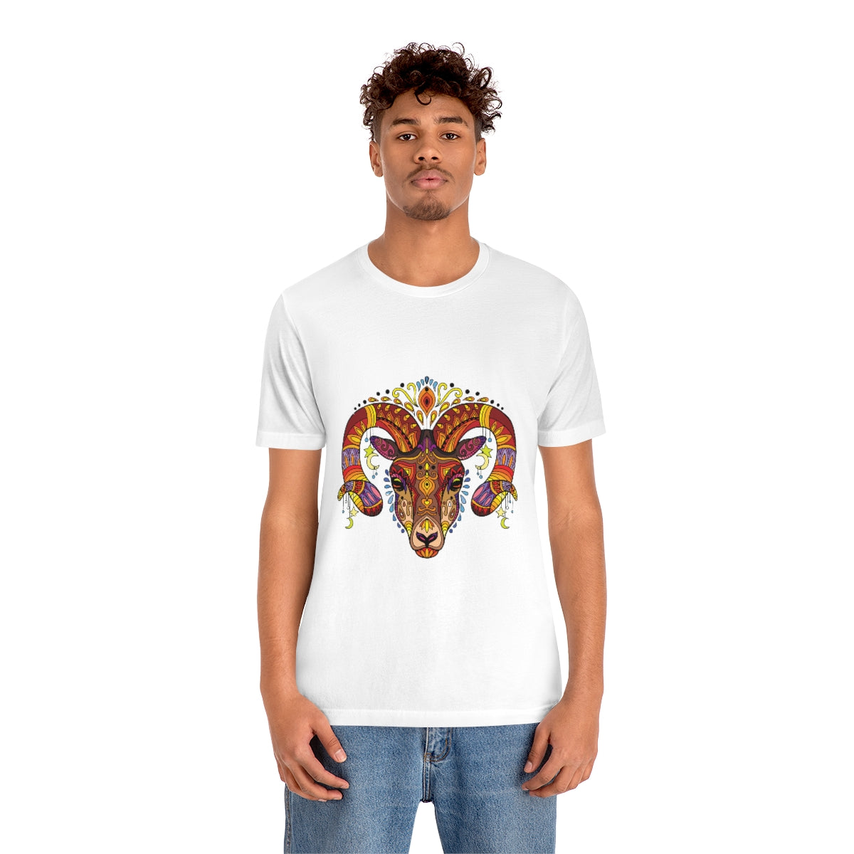 Unisex Jersey Short Sleeve Tee "Colorful ram ornament"