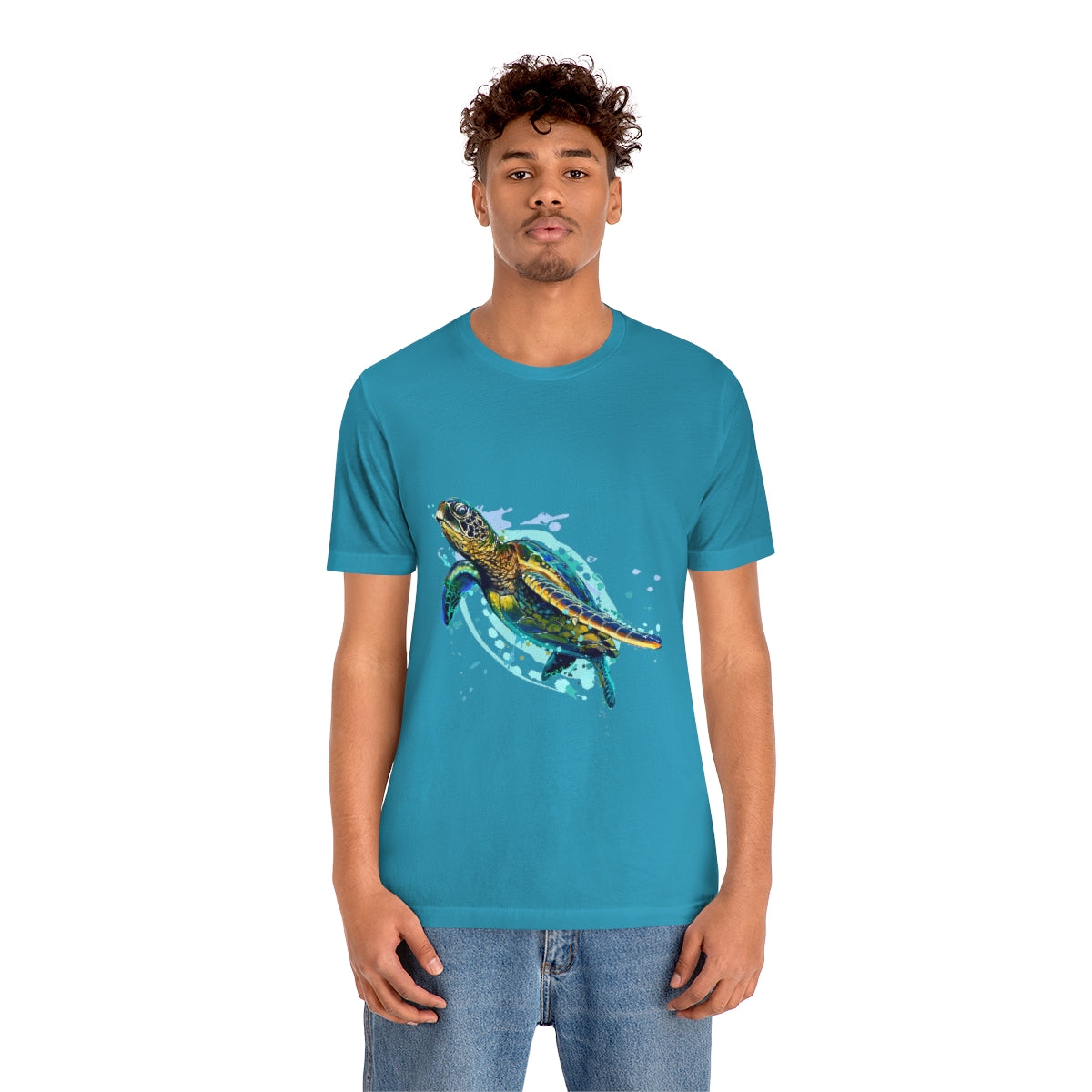 Unisex Jersey Short Sleeve Tee "Sea colorful turtle"