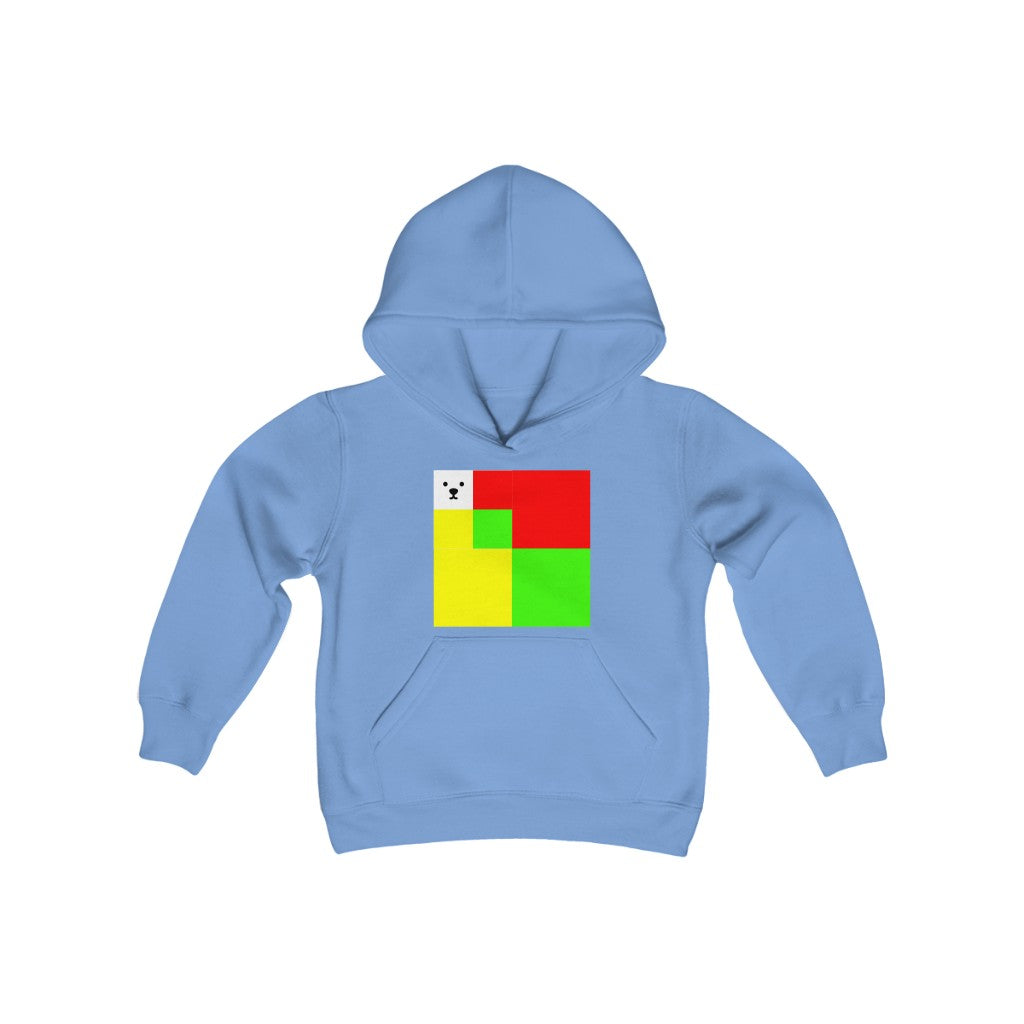 Youth Heavy Blend Hooded Sweatshirt "CuBeArea abstract"