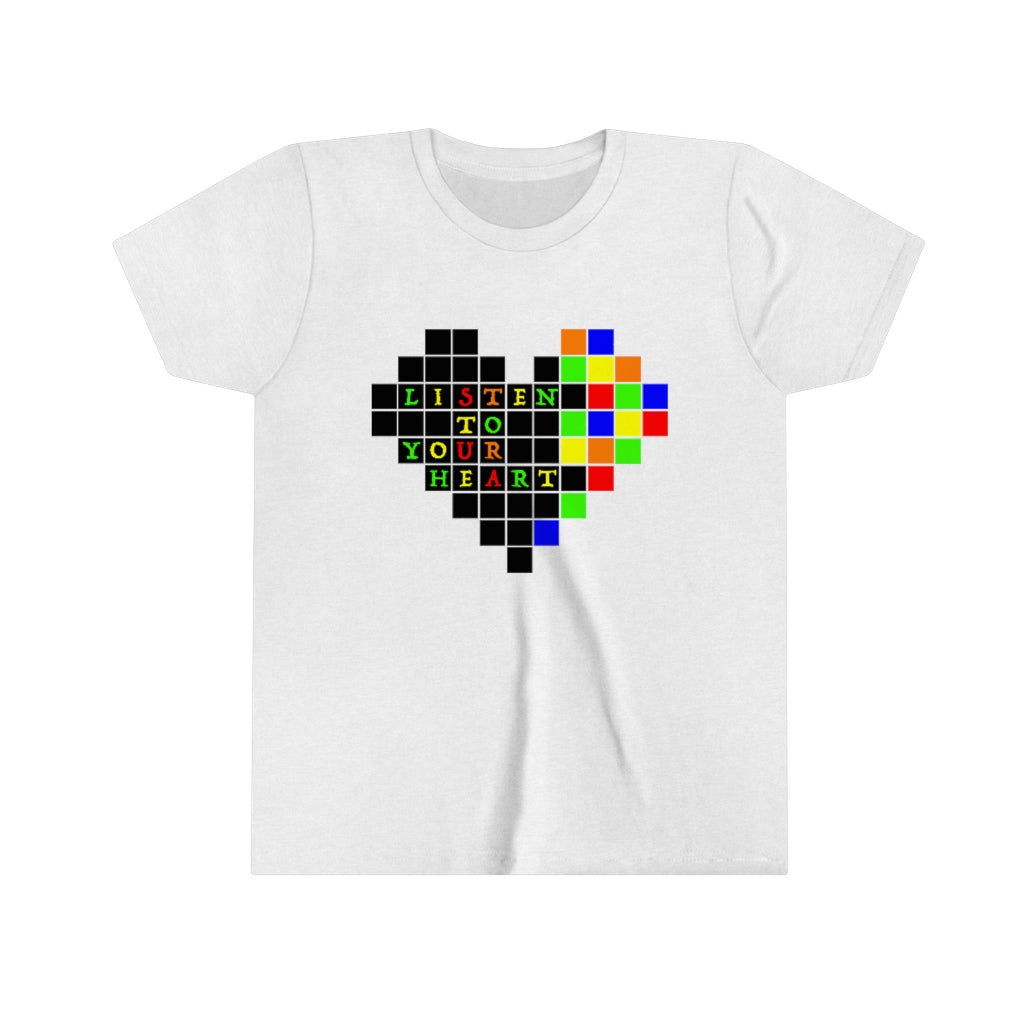 Youth Short Sleeve Tee "Listen to your heart"