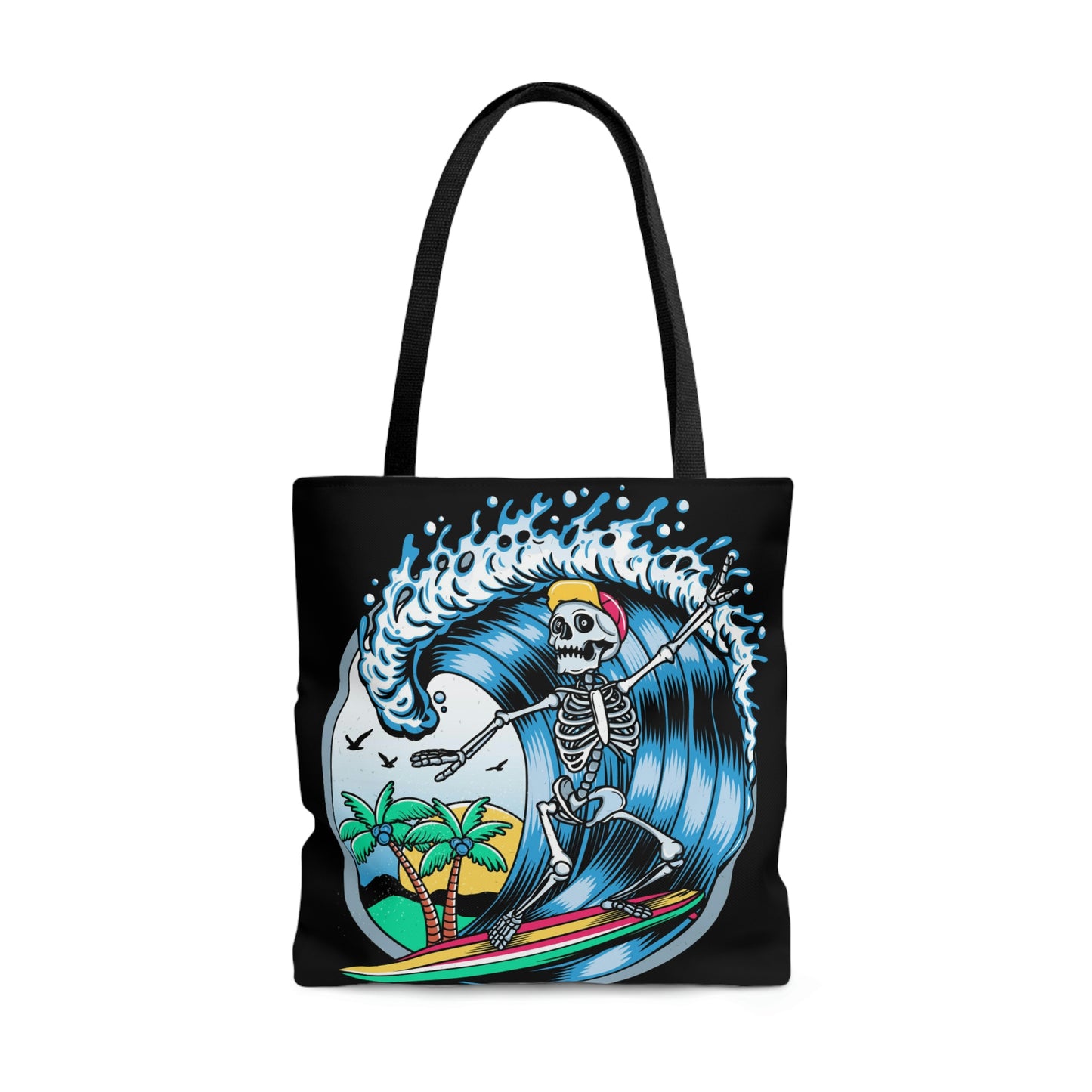 AOP Tote Bag "Skeleton Surfer"