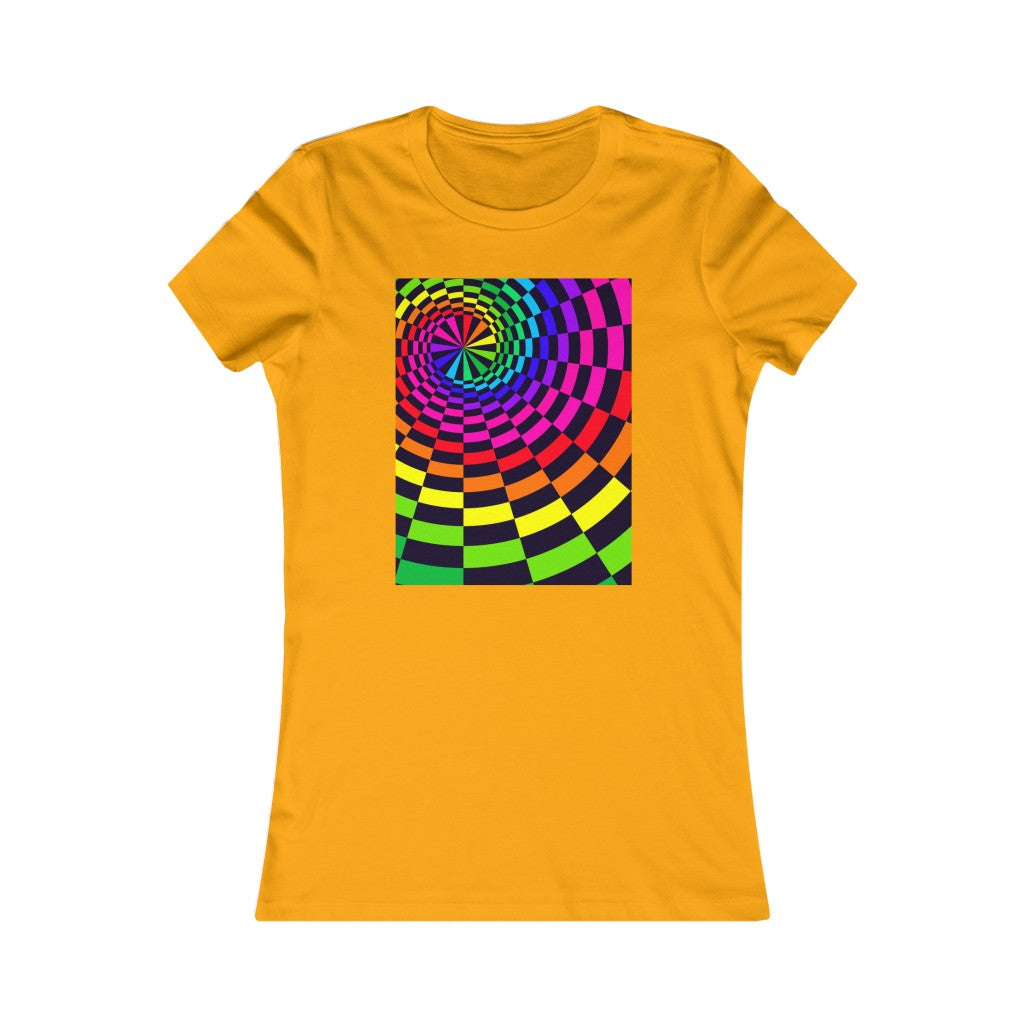 Women's Favorite Tee "Optical illusion Black Spirals of the Rectangles"
