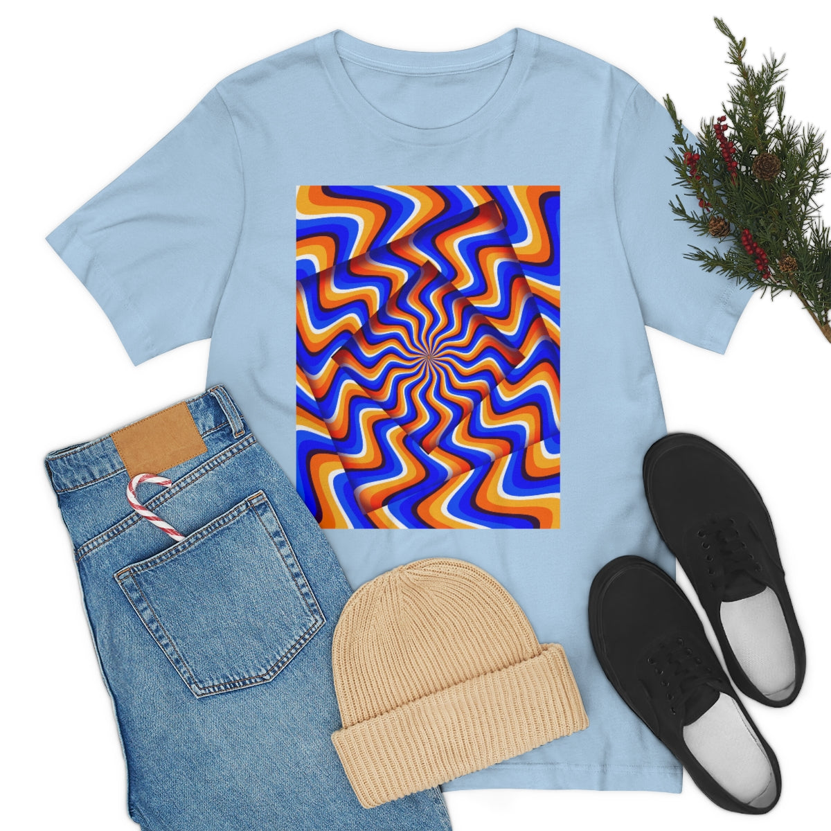 Unisex Jersey Short Sleeve Tee "Optical illusion Abstract turned frames"