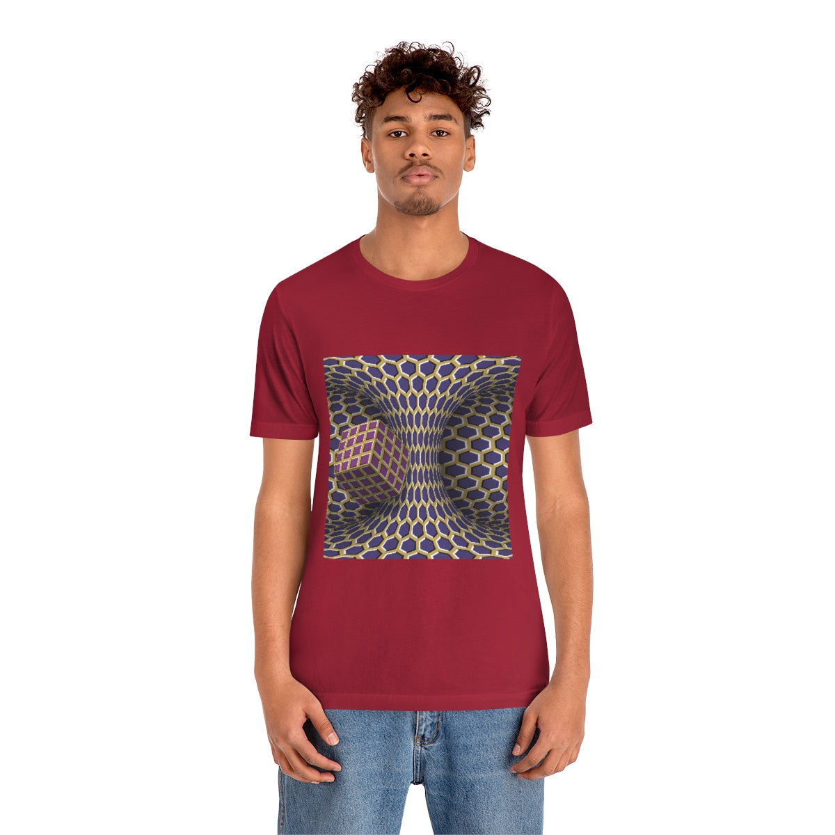 Unisex Jersey Short Sleeve Tee "Optical illusion Cube"
