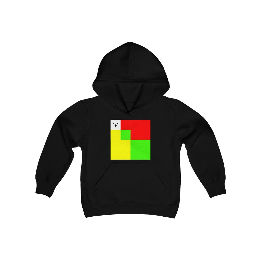 Youth Heavy Blend Hooded Sweatshirt "CuBeArea abstract"