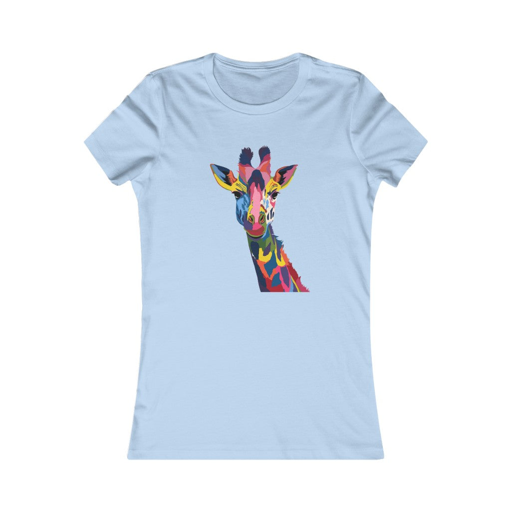 Women's Favorite Tee "Watercolor Colorful Giraffe"