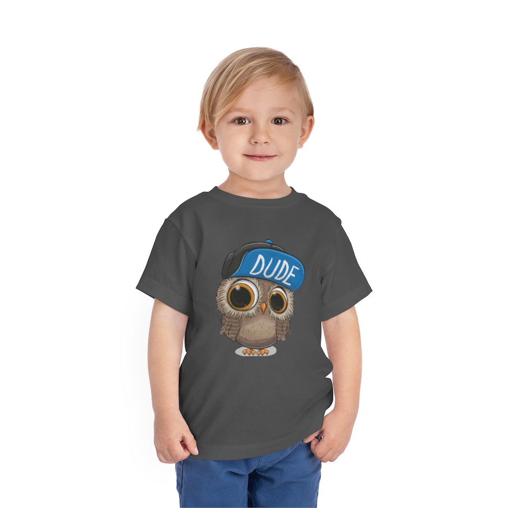 Kids Short Sleeve Tee "Cute Cartoon Owl in a cap "
