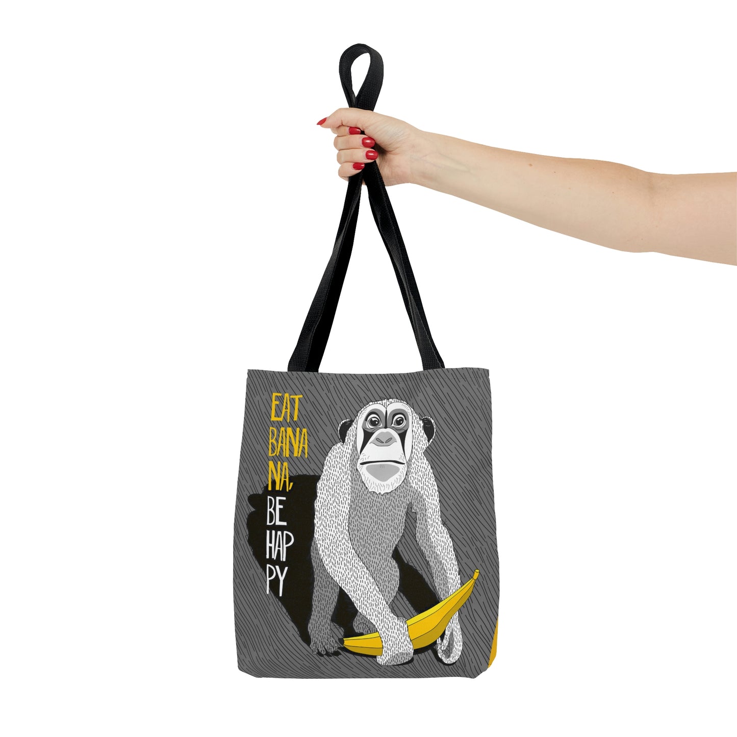 AOP Tote Bag "Monkey with a banana"