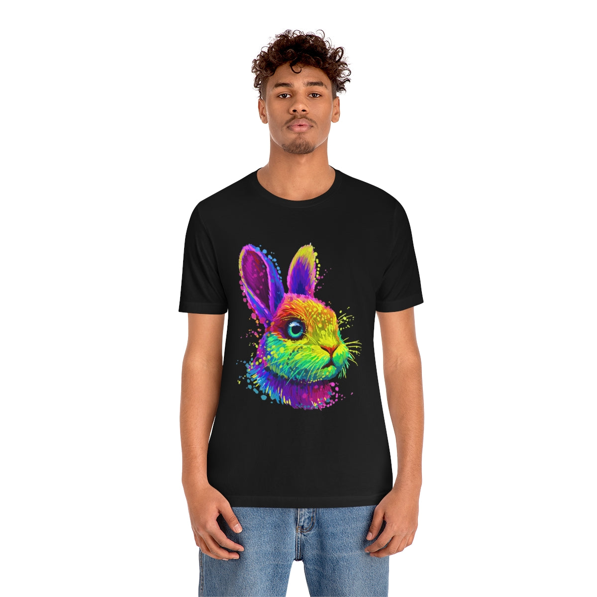 Unisex Jersey Short Sleeve Tee "Abstract colorful little rabbit"