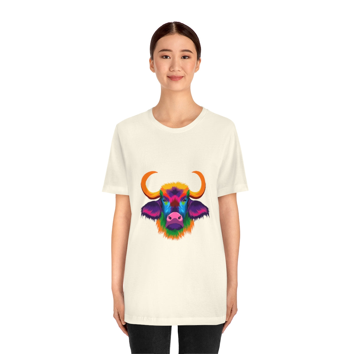 Unisex Jersey Short Sleeve Tee "Abstract colorful bison"