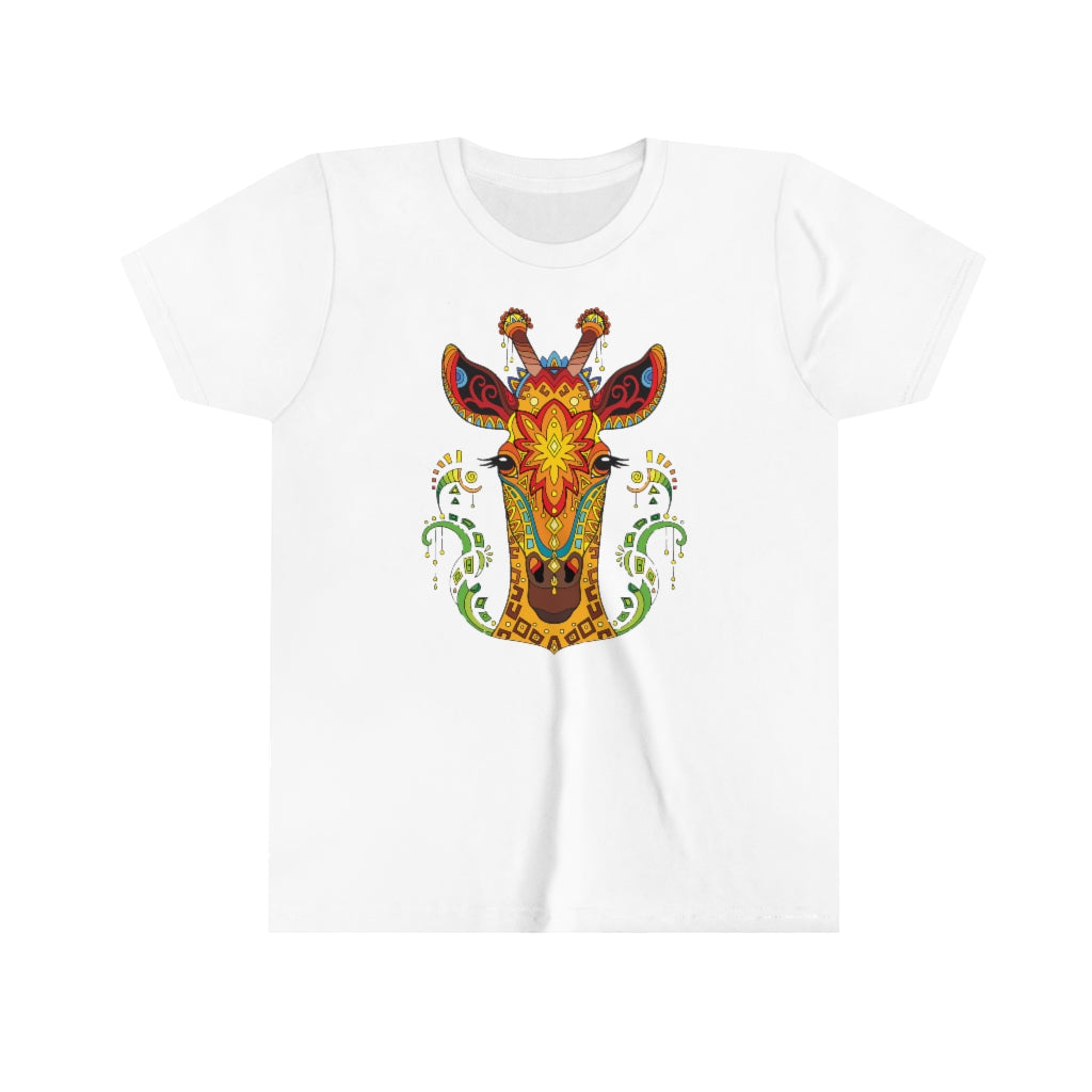 Youth Short Sleeve Tee "Colorful giraffe ornament"