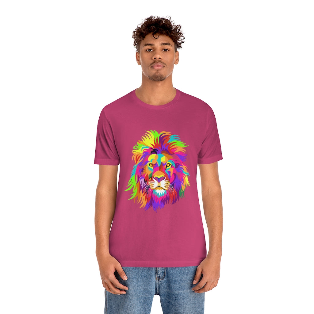 Unisex Jersey Short Sleeve Tee "Colourful lion"