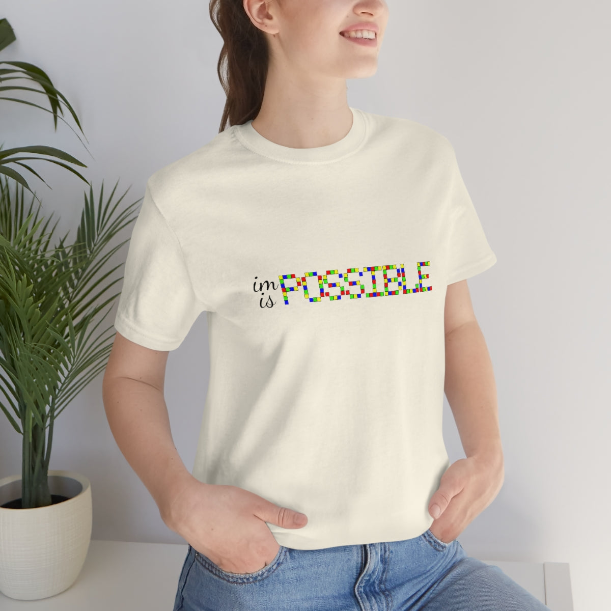Unisex Jersey Short Sleeve Tee "Impossible is possible"