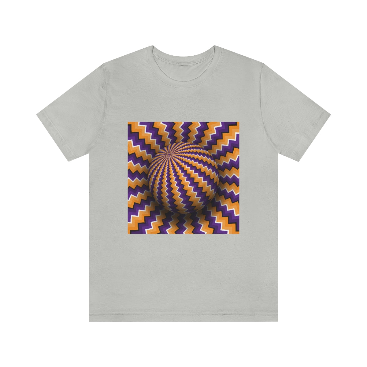 Unisex Jersey Short Sleeve Tee "Optical illusion Purple sphere"