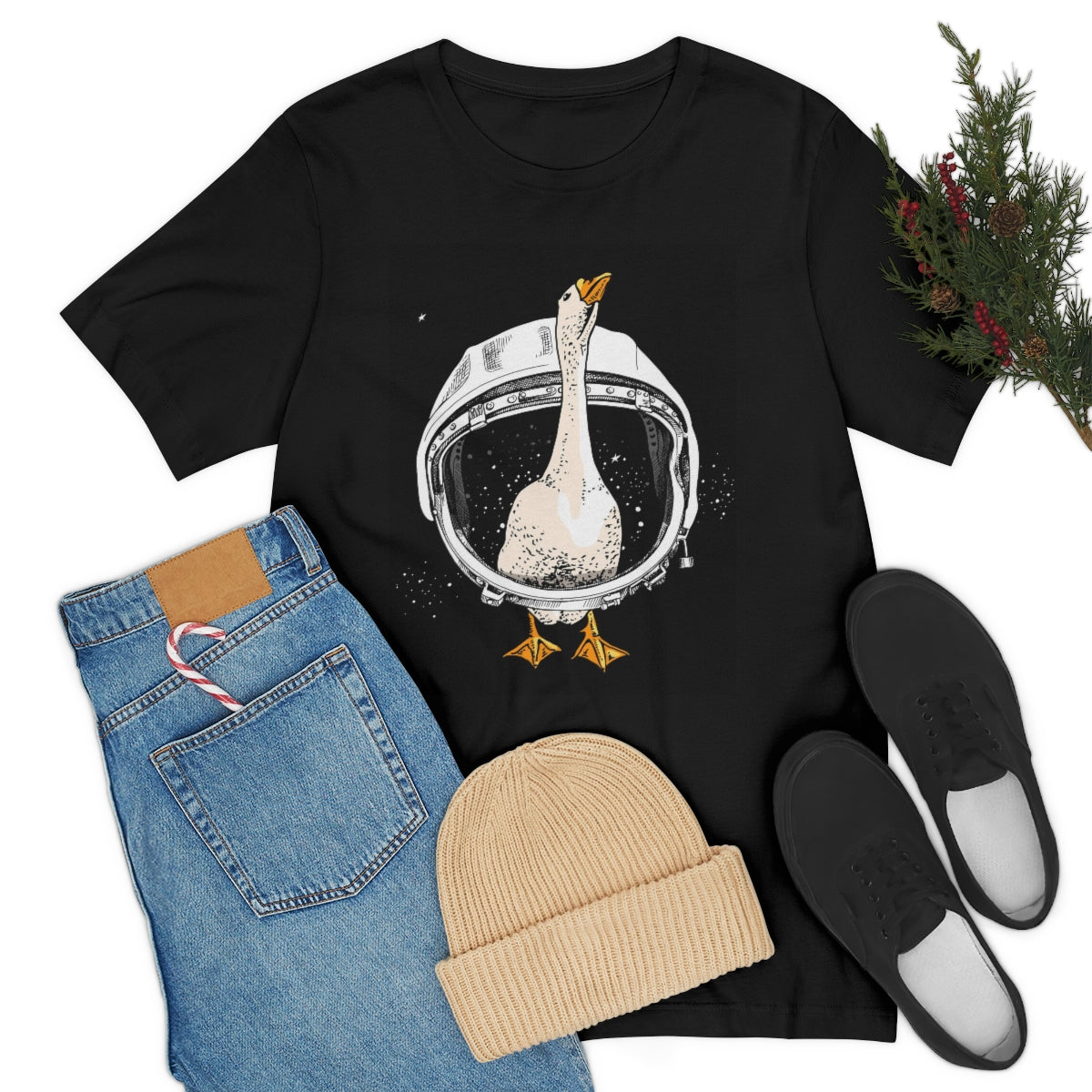 Unisex Jersey Short Sleeve Tee "Goose in a helmet"