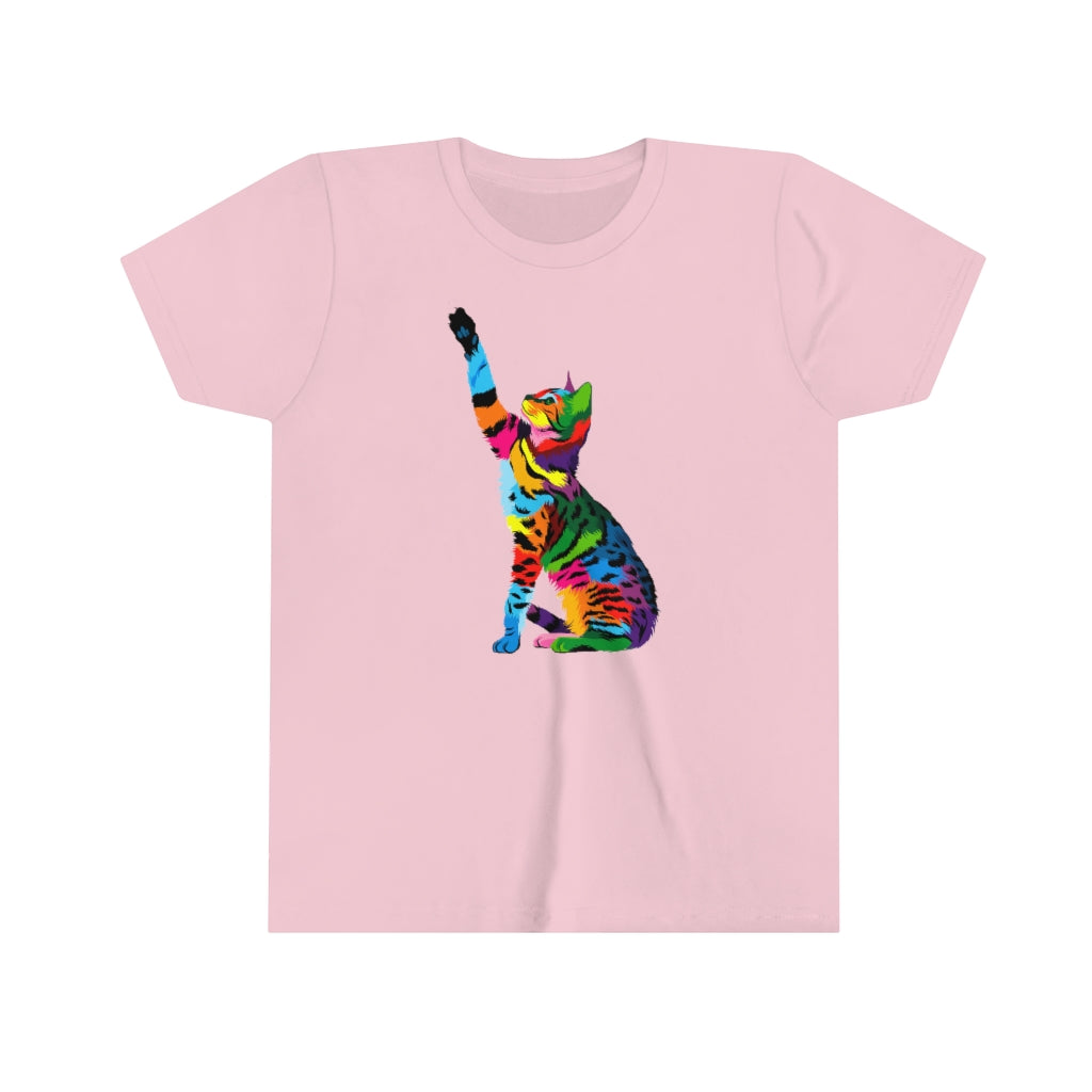 Youth Short Sleeve Tee "Abstract bengal cat"
