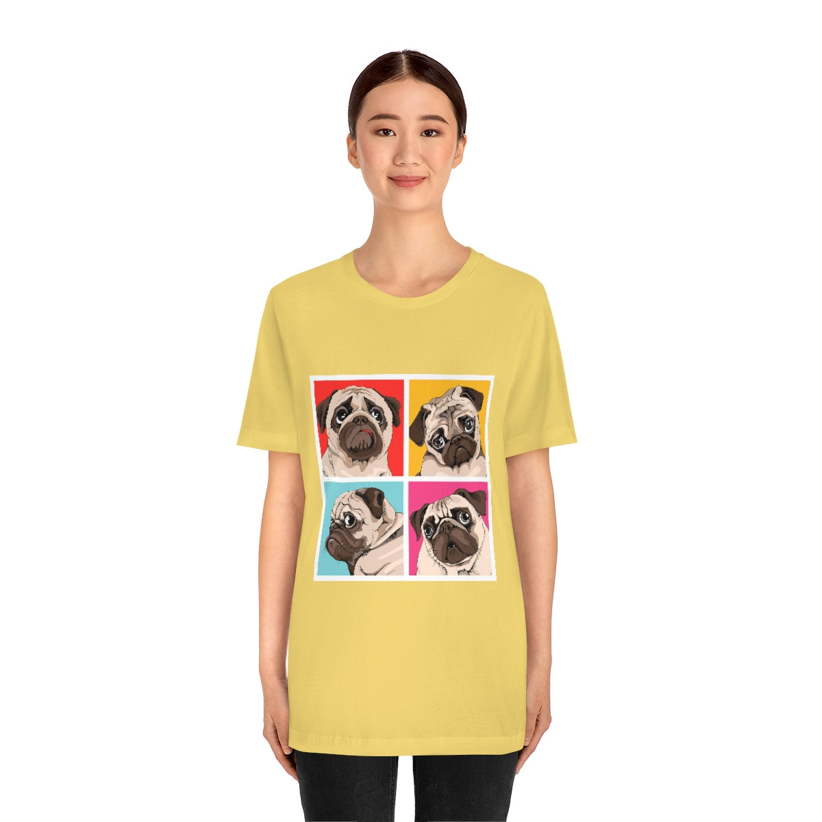 Unisex Jersey Short Sleeve Tee "Four Pugs"