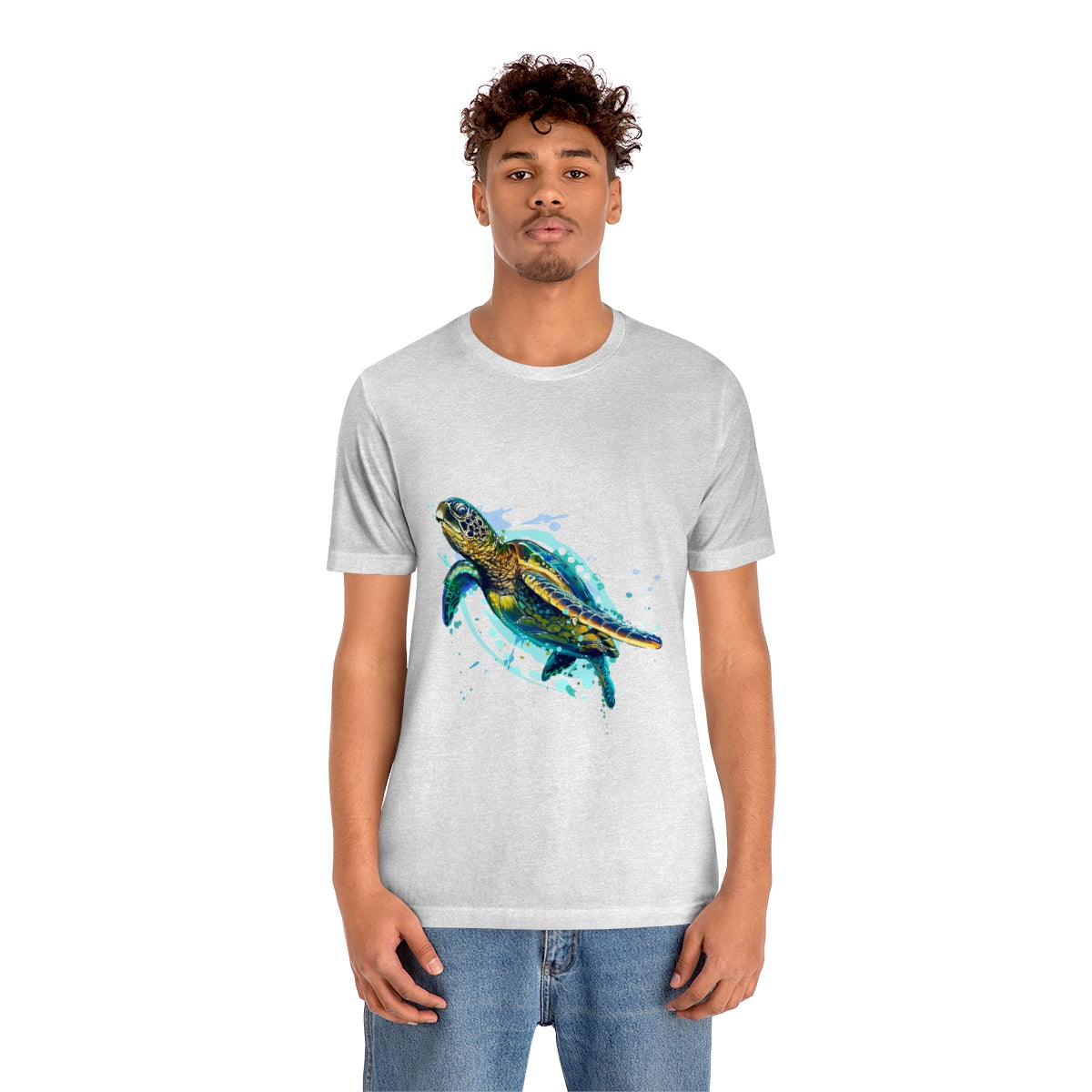 Unisex Jersey Short Sleeve Tee "Sea colorful turtle"