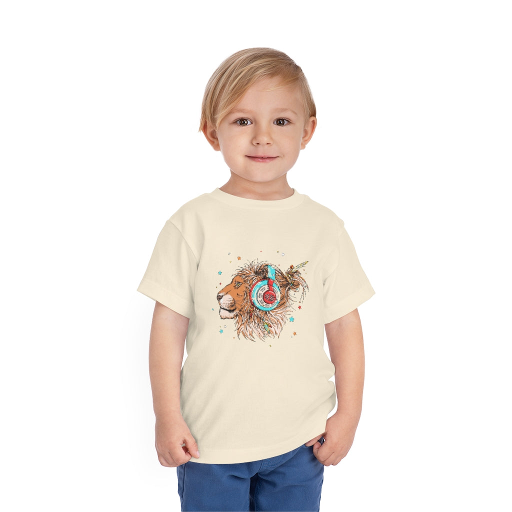 Kids Short Sleeve Tee "Lion & headphones"