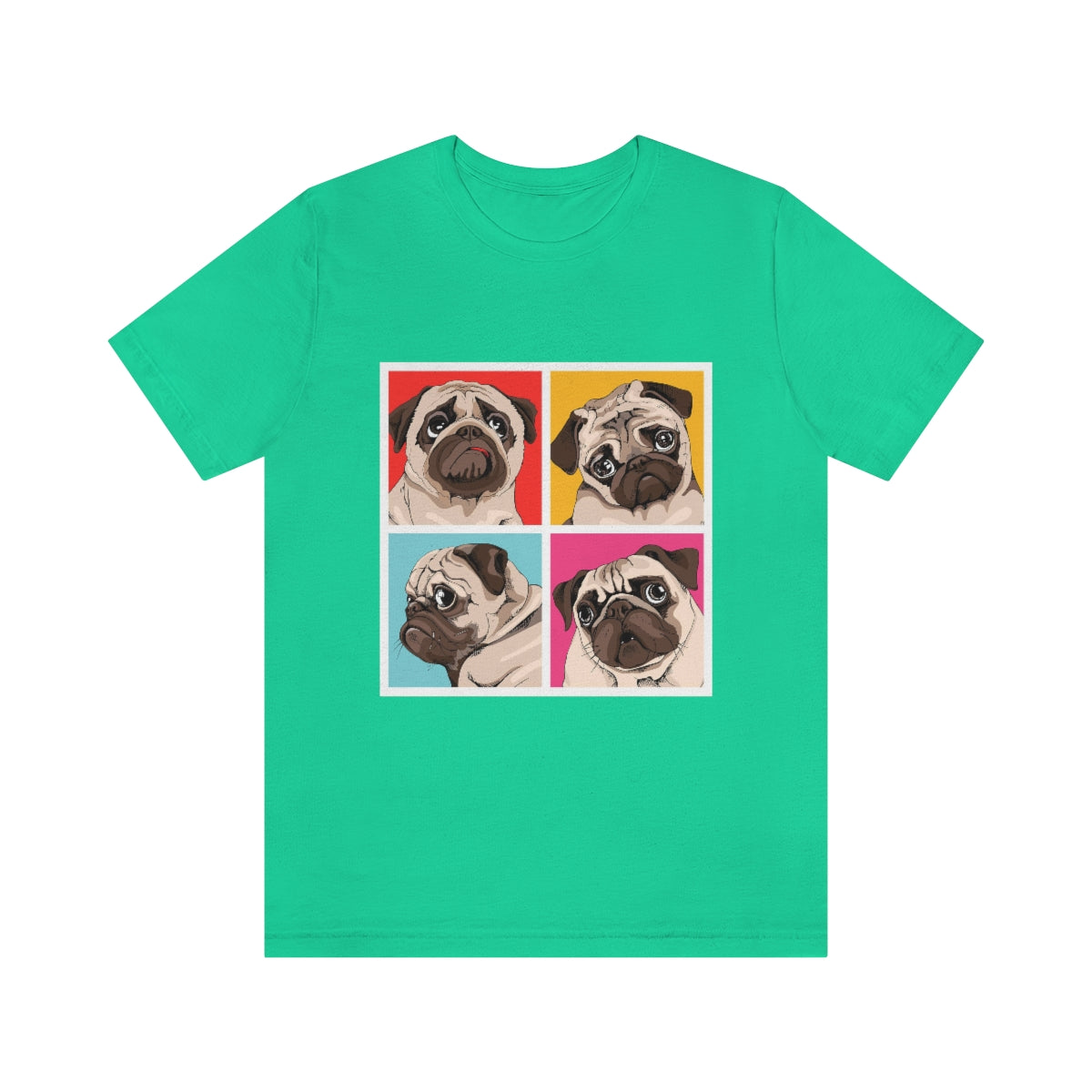 Unisex Jersey Short Sleeve Tee "Four Pugs"