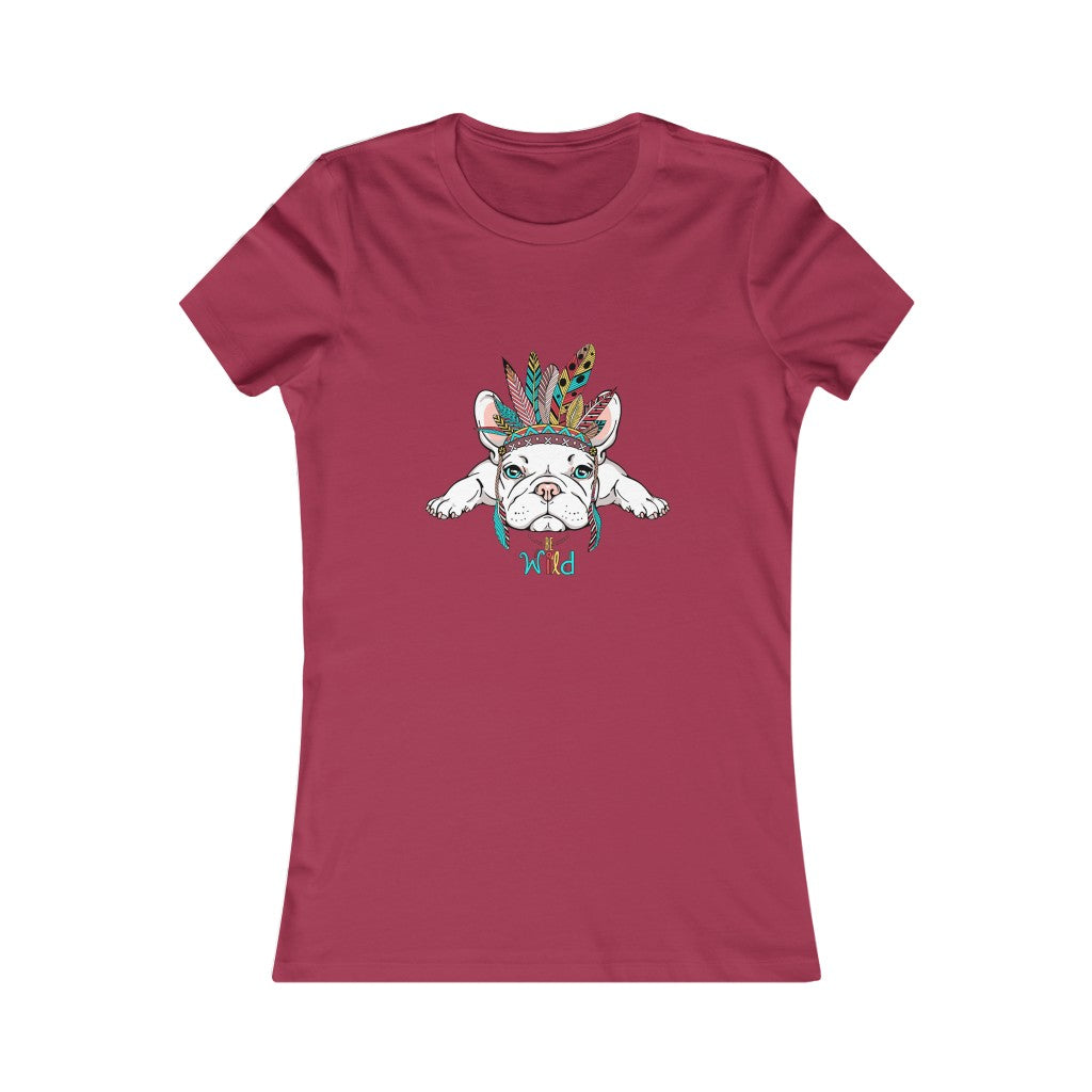 Women's Favorite Tee "French bulldog in Indian headdress"