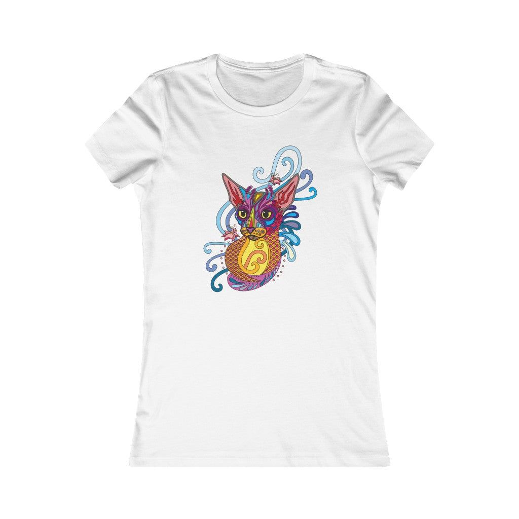 Women's Favorite Tee "Colorful cat ornament"