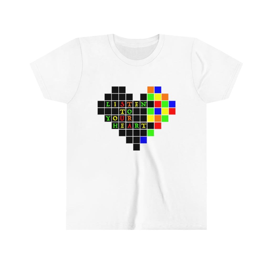 Youth Short Sleeve Tee "Listen to your heart"