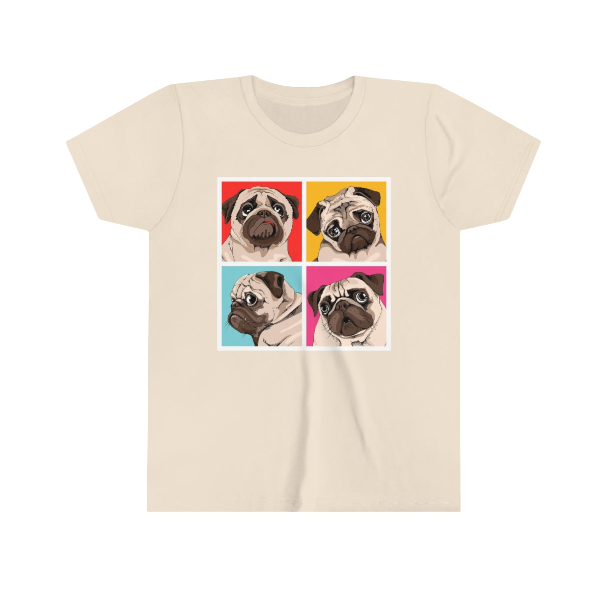 Youth Short Sleeve Tee "Four Pugs"