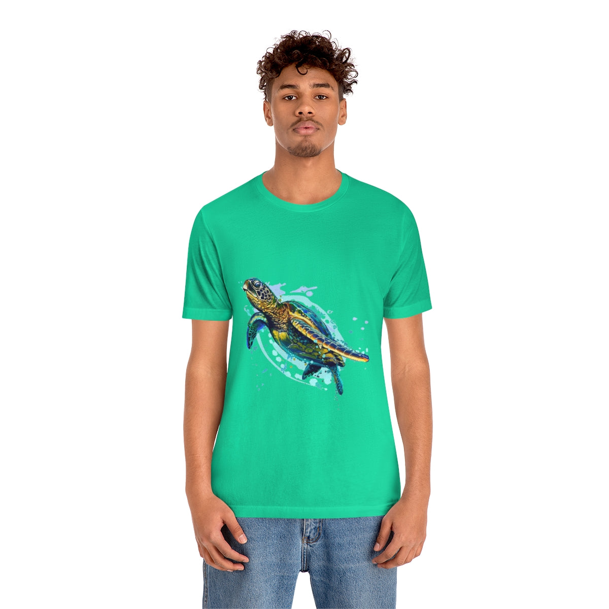 Unisex Jersey Short Sleeve Tee "Sea colorful turtle"