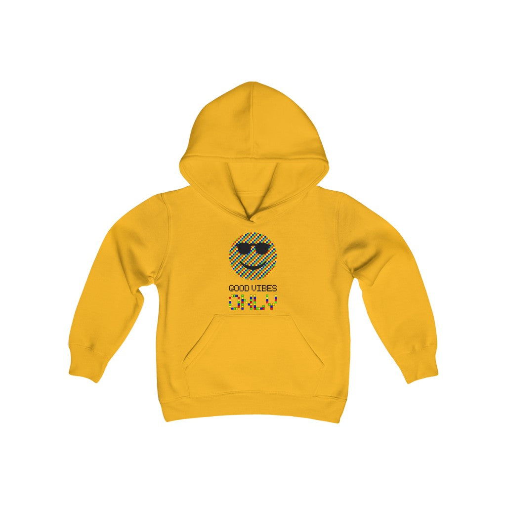 Youth Heavy Blend Hooded Sweatshirt "Good vibes only"