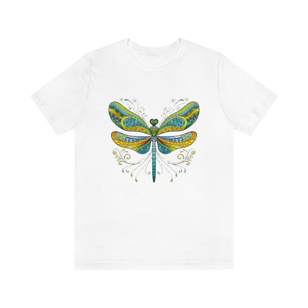 Unisex Jersey Short Sleeve Tee "Colorful dragonfly ornament"