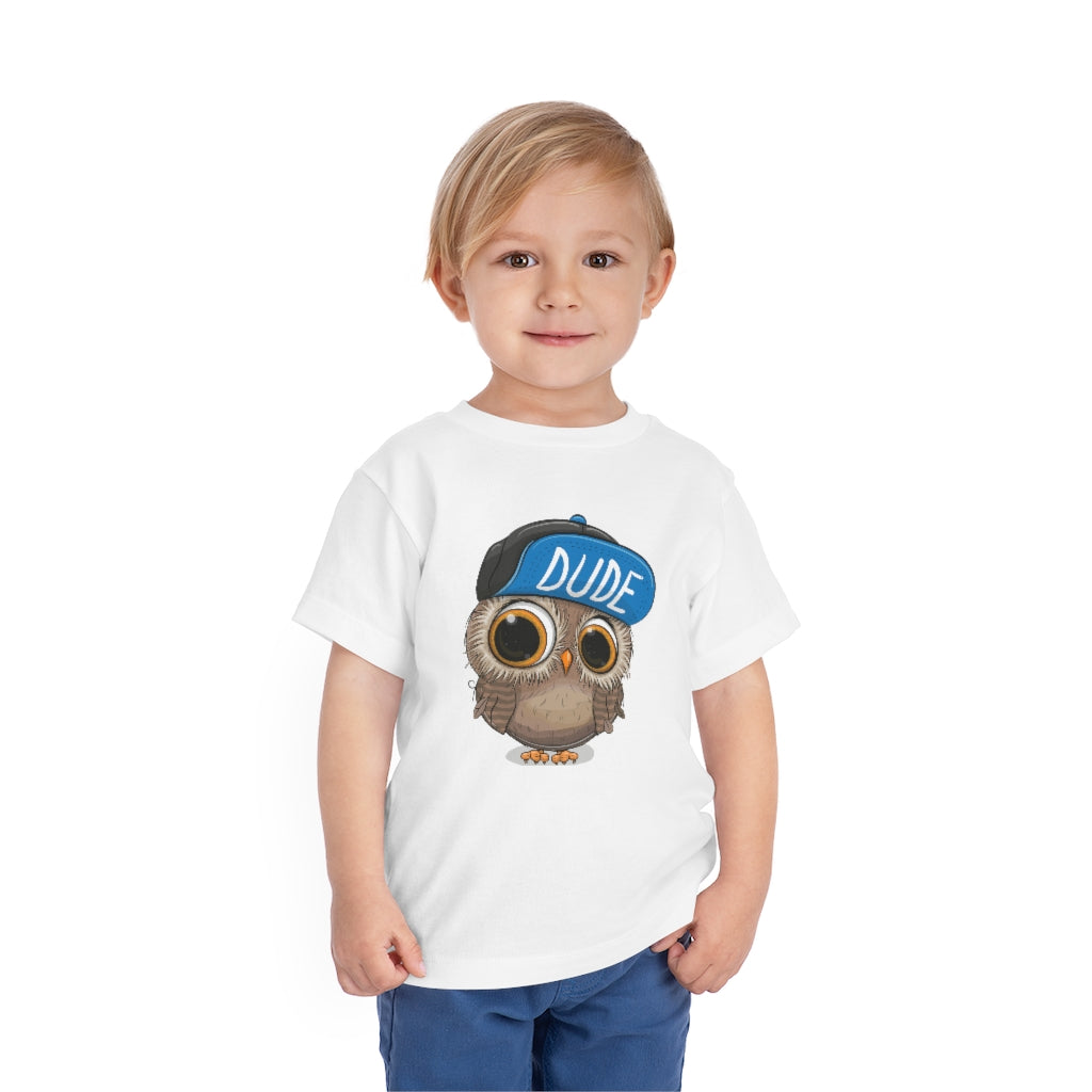 Kids Short Sleeve Tee "Cute Cartoon Owl in a cap "