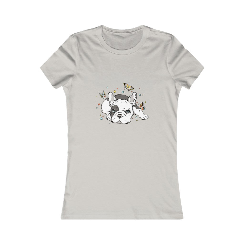 Women's Favorite Tee "French bulldog with butterflies"