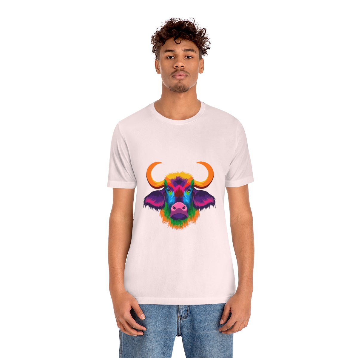 Unisex Jersey Short Sleeve Tee "Abstract colorful bison"