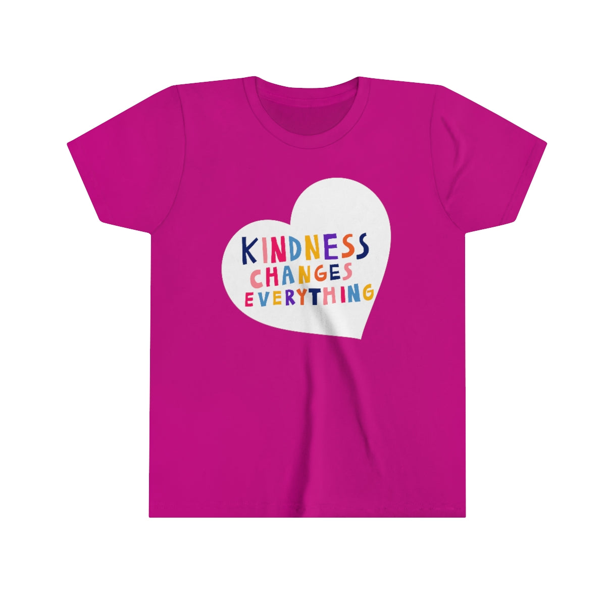 Youth Short Sleeve Tee "Pink shirt DAY Kindness changes everything"