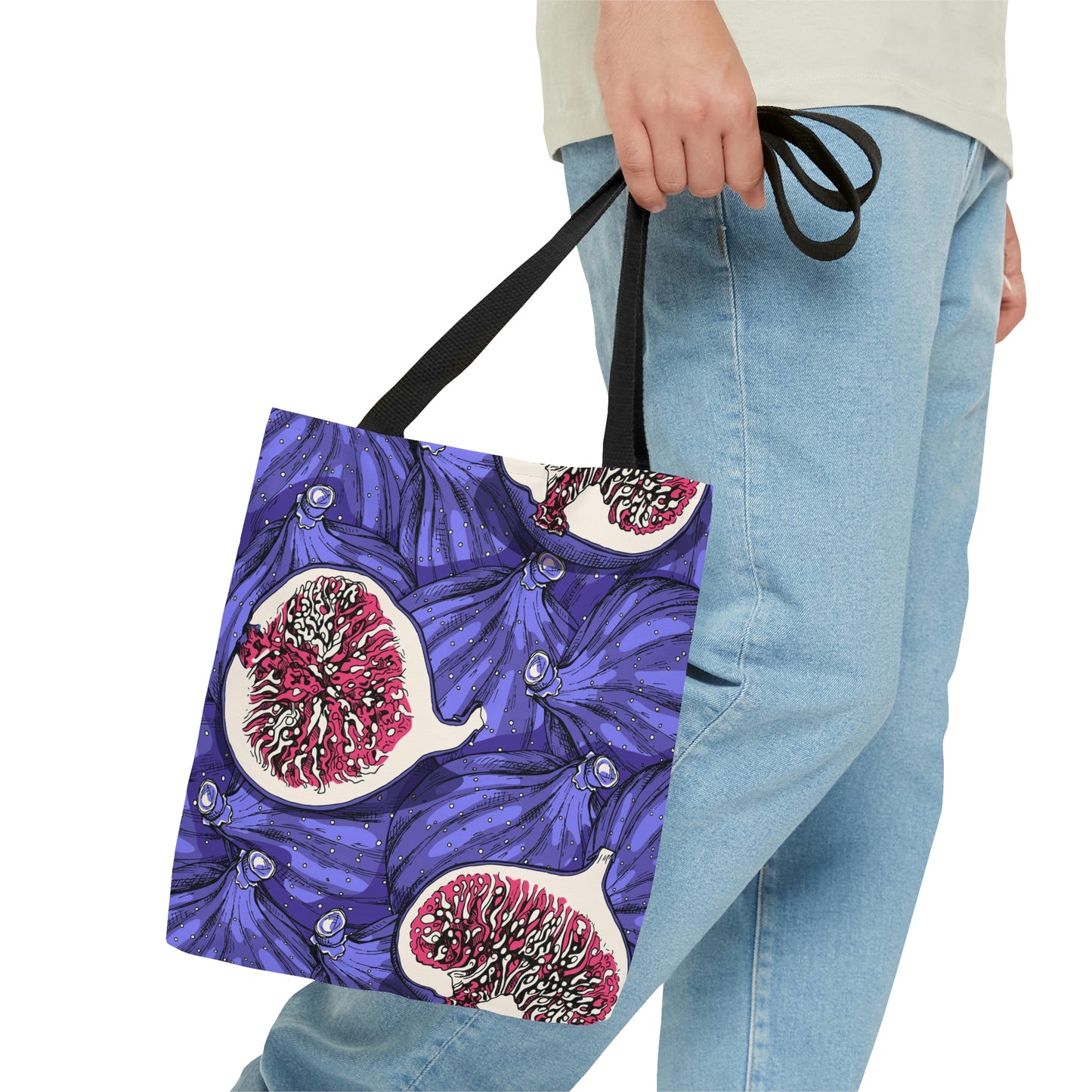 AOP Tote Bag "Fig fruits, whole and half "