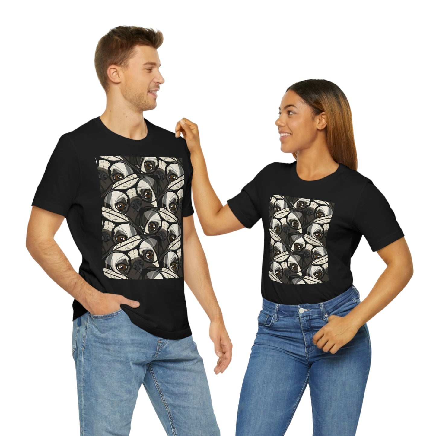 Unisex Jersey Short Sleeve Tee "Pugs pattern"