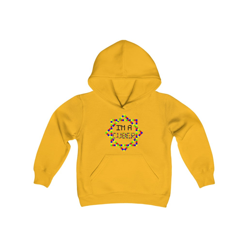 Youth Heavy Blend Hooded Sweatshirt "I'm a cuber"