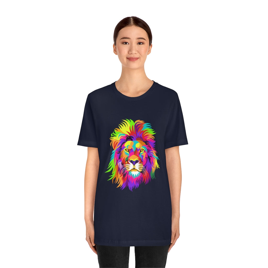 Unisex Jersey Short Sleeve Tee "Colourful lion"
