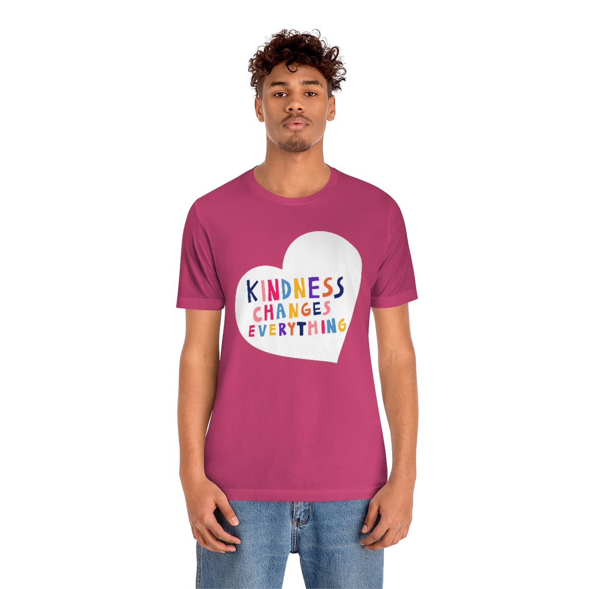 Unisex Jersey Short Sleeve Tee "Pink shirt DAY Kindness changes everything"