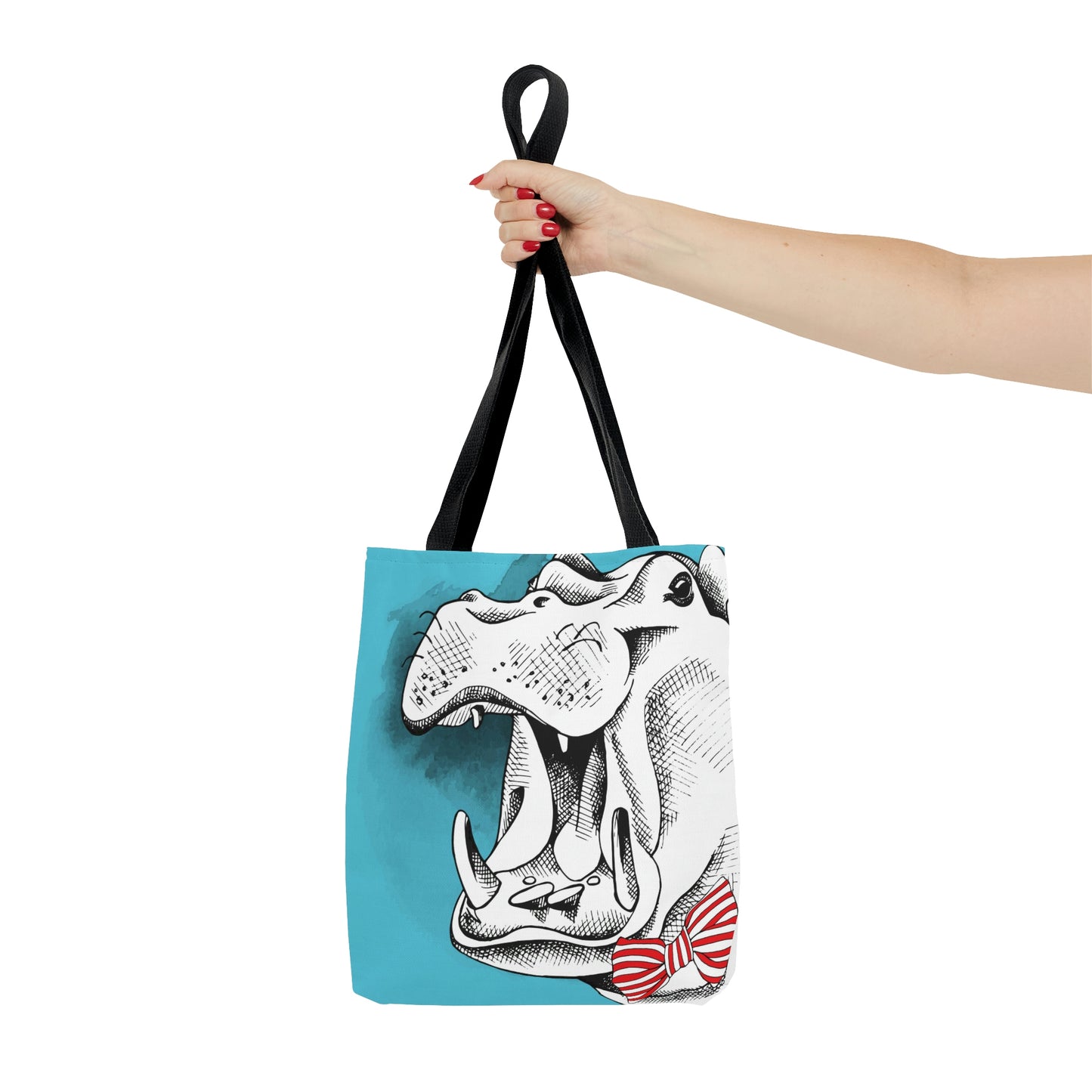AOP Tote Bag "Hippo"