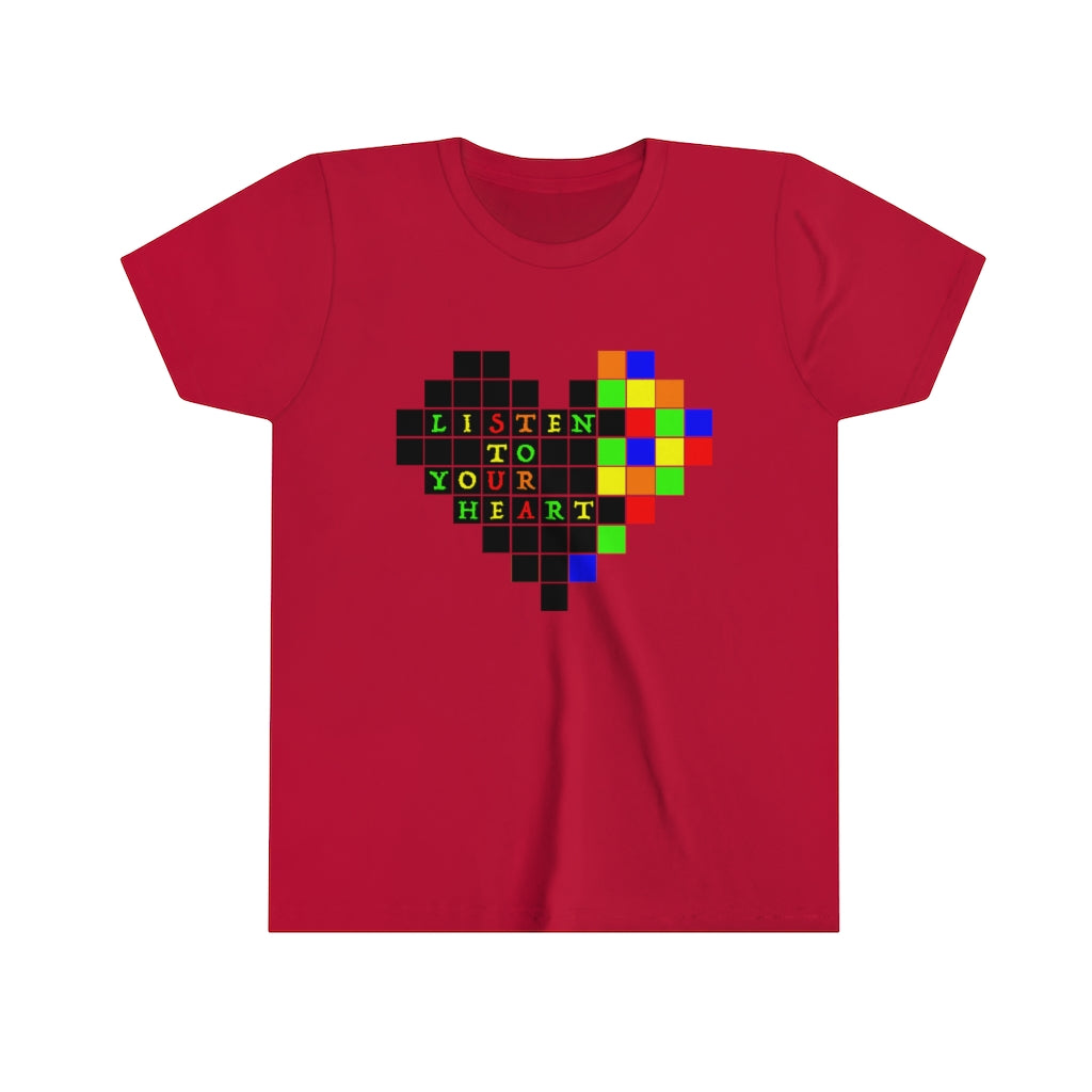 Youth Short Sleeve Tee "Listen to your heart"