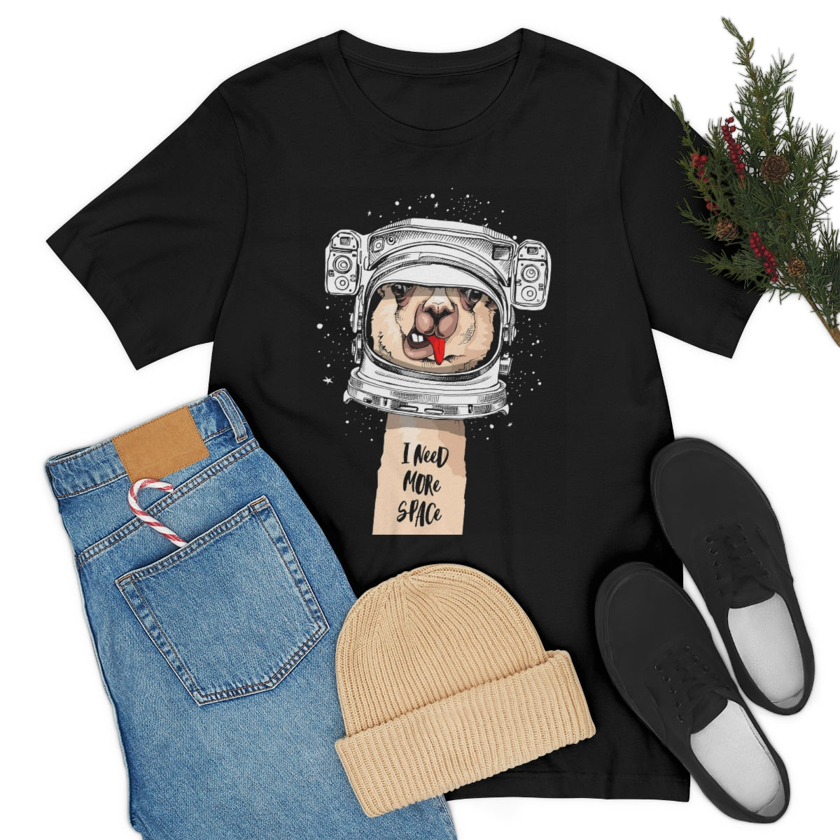 Unisex Jersey Short Sleeve Tee "Llama I need more space"