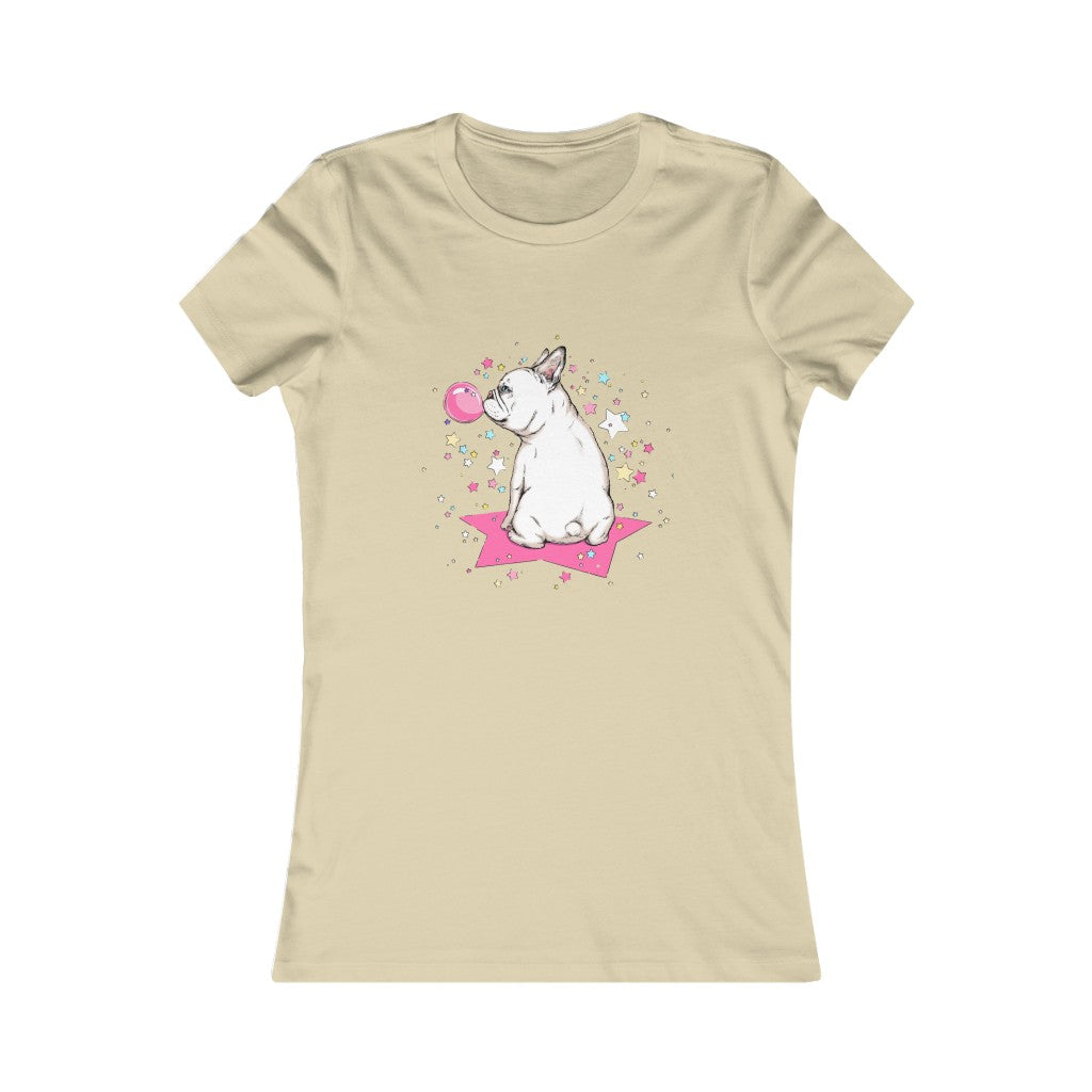 Women's Favorite Tee "French white bulldog & stars"