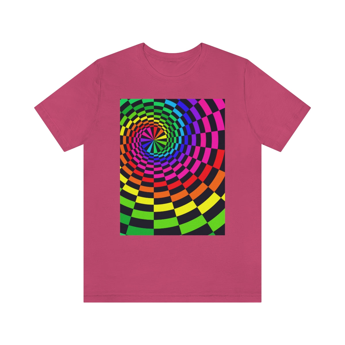 Unisex Jersey Short Sleeve Tee "Optical illusion Black Spirals of the Rectangles"