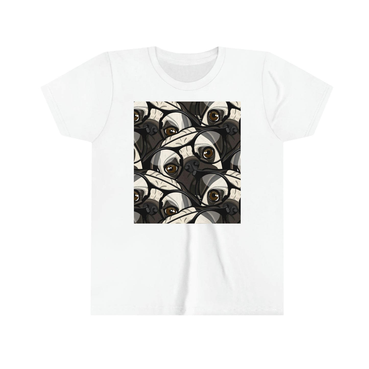 Youth Short Sleeve Tee "Pugs pattern"