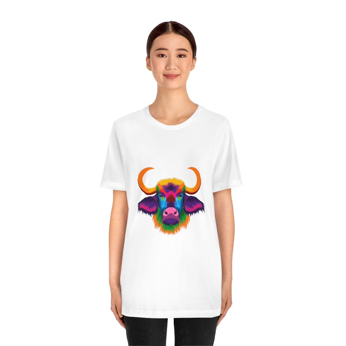 Unisex Jersey Short Sleeve Tee "Abstract colorful bison"