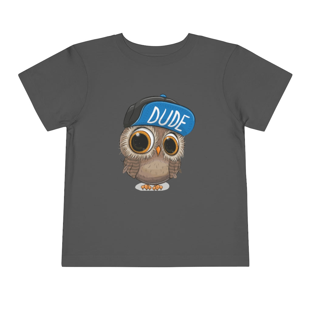 Kids Short Sleeve Tee "Cute Cartoon Owl in a cap "