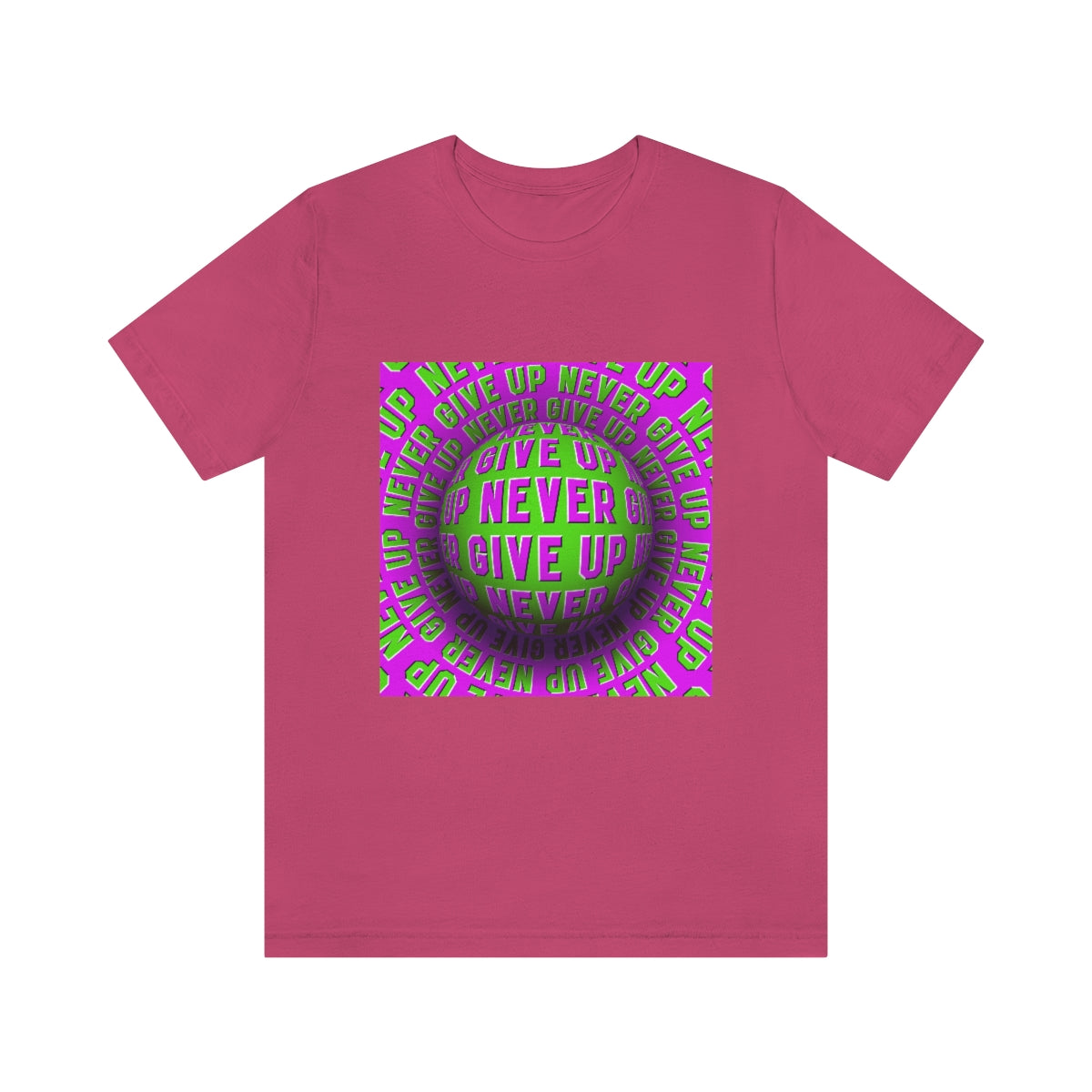 Unisex Jersey Short Sleeve Tee "Optical illusion Never give up"